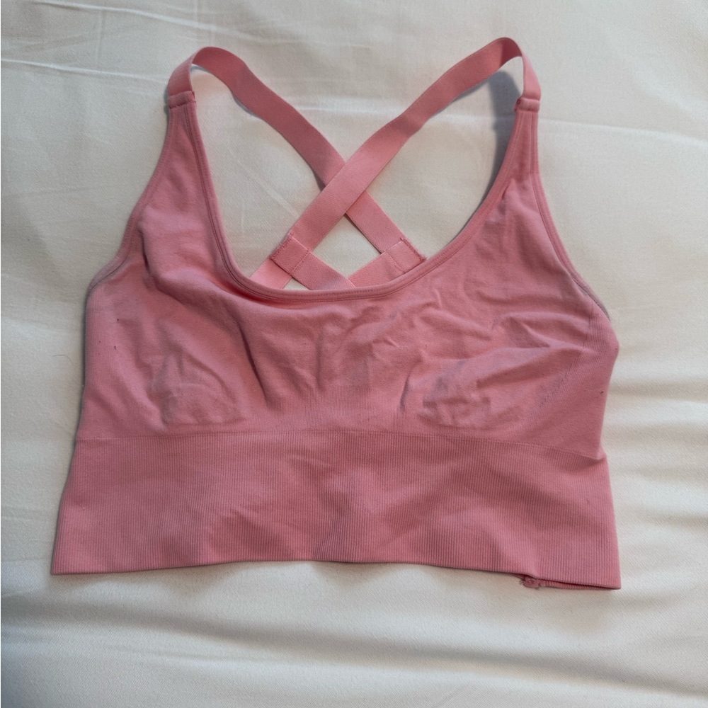 NVGTN Pink Cross-Back Sports Bra